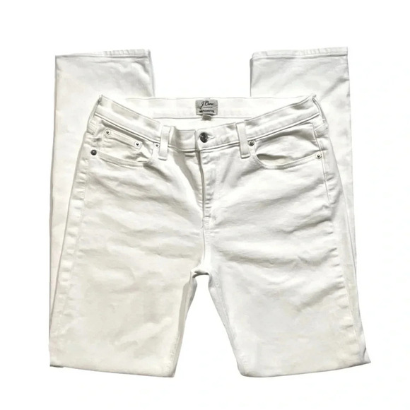 J.Crew White Matchstick Straight Leg Jeans - Picture 2 of 5